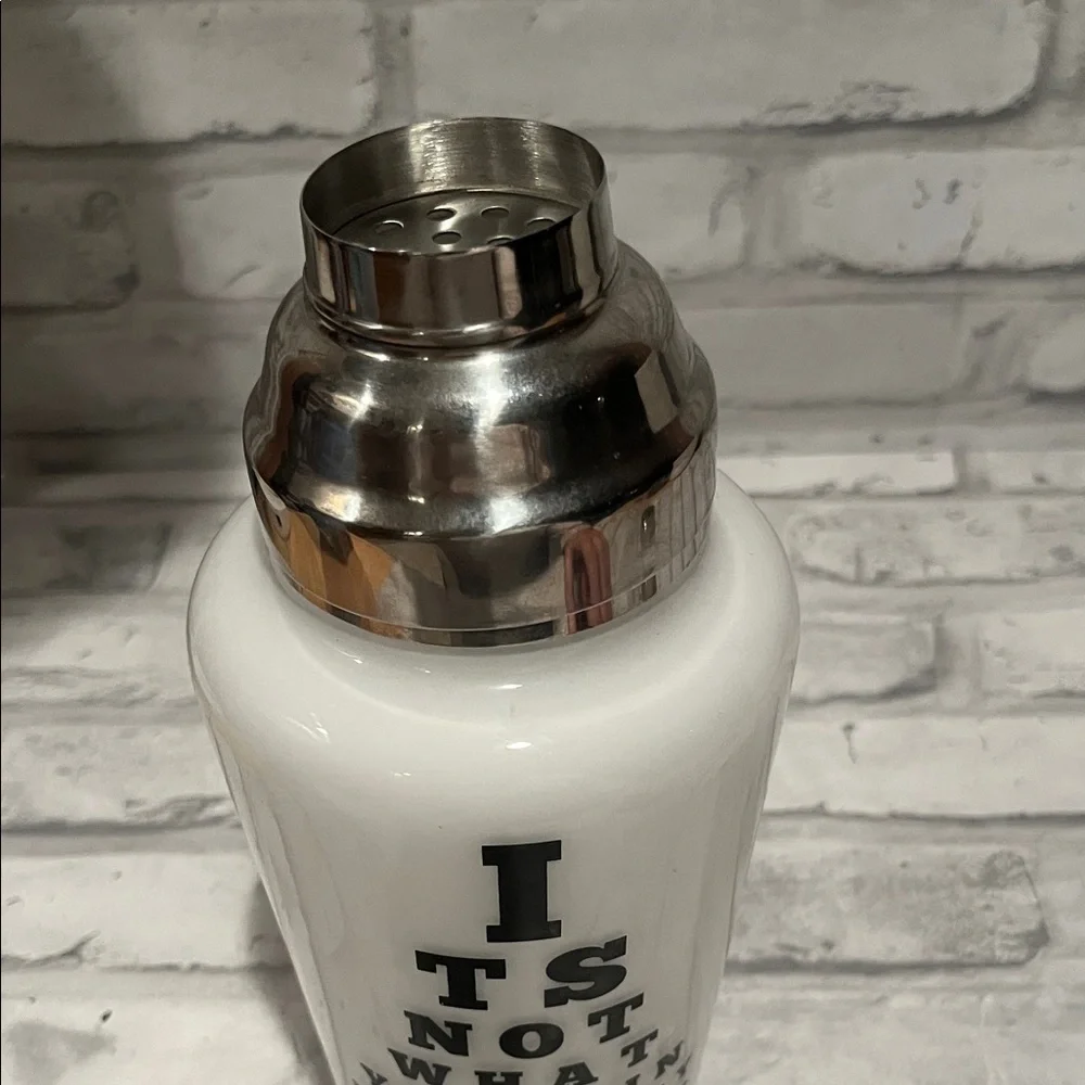 White eye test glass cocktail shaker glass Bottle liquor alcohol protein matcha